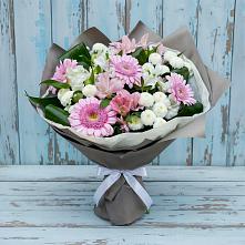 Букет цветов из:  Герберы, Альстромерии и Хризантемы #REPLACE_PRED# Давыдково