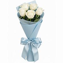 Букет 5 Белых роз Проуд в Давыдково
