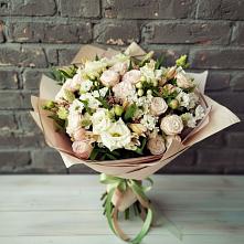 Букет цветов из:  Альстромерии, Розы и Хризантемы #REPLACE_PRED# Давыдково