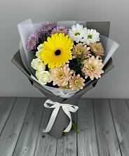 Букет цветов из:  Розы, Герберы и Хризантемы в Давыдково