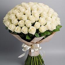 Букет 101 беля роза Белоснежка в Давыдково