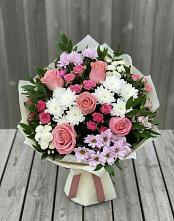 Букет цветов из:  Альстромерии, Гвоздики, Розы и Хризантемы #REPLACE_PRED# Давыдково