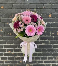 Букет цветов из:  Герберы и Хризантемы в Давыдково