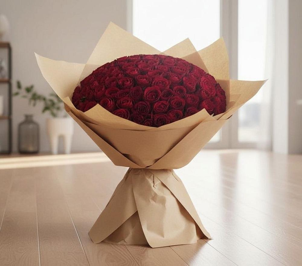 Букет 101 Красная роза в Давыдково