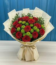 Букет цветов из:  Розы и Хризантемы #REPLACE_PRED# Давыдково
