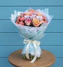 Букет цветов из:  Хризантемы и Розы в Давыдково