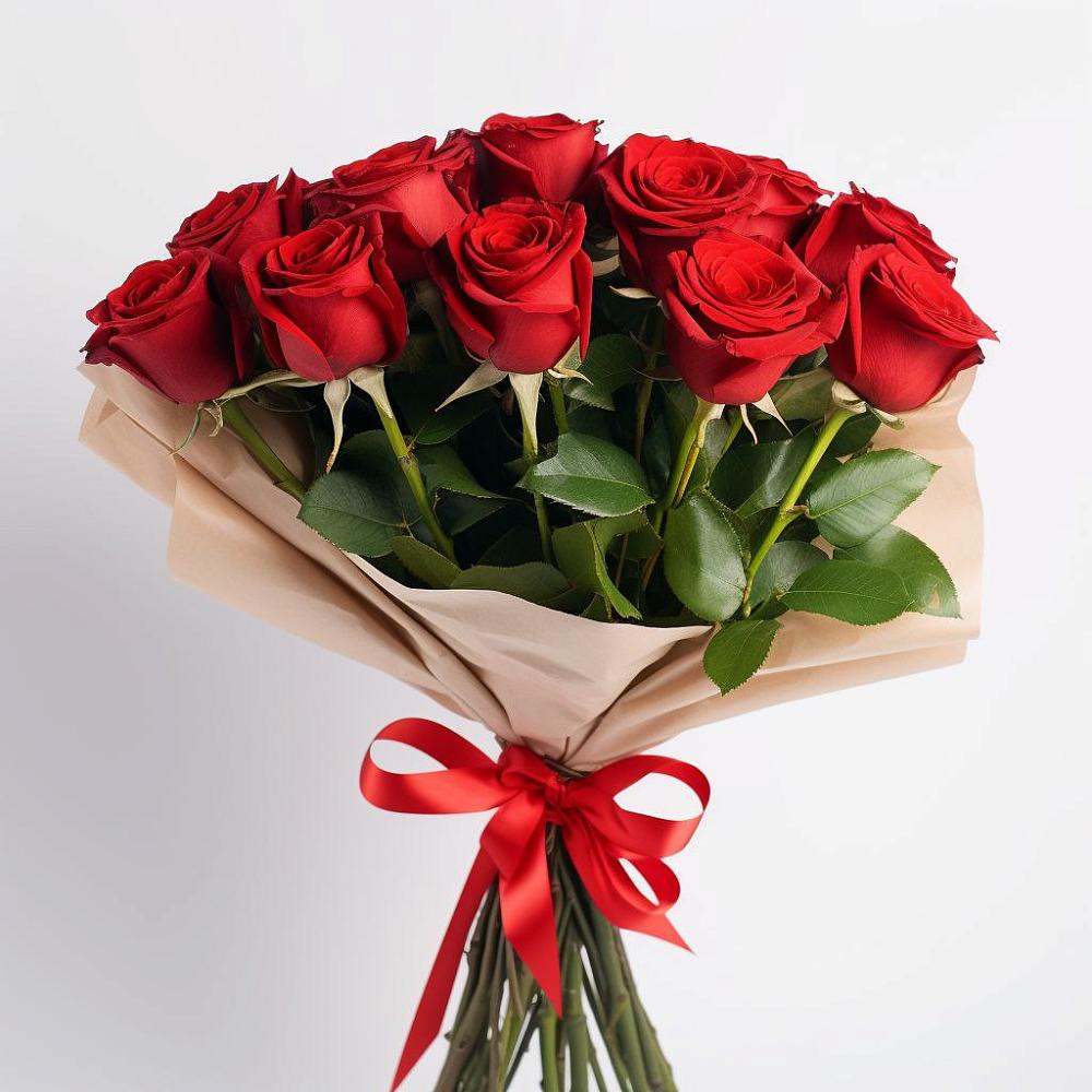 Букет 11 Красных роз Эдлесс Лав в Давыдково